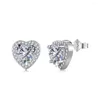 Pendientes Karloch S925 Pendientes de plata pura Amor lujoso con incrustaciones de diamantes Ajuste Joyería de diseño personalizado