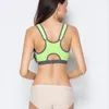 Yoga Outfit Front Zipper Double Layer Inner Cup -absorbing Gathering Without Steel Ring Vest For Women's Running And Fitness Underwear