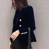 Abiti da donna Abito in velluto di alta qualità Abito blazer Giacca da donna Autunno Inverno Elegante blu corto Feminino