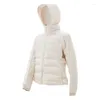 Down Coat Winter Hooded White Duck Thermal Slim Fit Sports Jacket Boys and Girls Casual Light Thin Cotton Paddeded