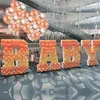 Décorations de Noël Lettres Ballons Cadre 73 cm Grand LOVE BABY Lettre Boîte de remplissage Ballon en mosaïque pour la décoration de mariage d'anniversaire 231213