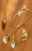 Godki famosa marca 4 peças conjuntos de joias waterdrop para mulheres festa de casamento zircão cúbico high end artesanato dubai conjunto de joias de noiva 2107203258581
