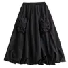 Skirts 2024 Spring Loose 3D Flower Bud With Pocket Splcied Double Layer Women's Retro Versatile Fluffy Lantern Skirt Z4205