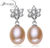 スタッドYounoble Fashion White Real Natural Fresh Water Pearl Earring 925 Sterling Silver Jewelry Women Birthday Gifter BrincosPerolas9918469