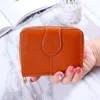 Brieftaschen 2023 Kurze Brieftasche Mode Frauen PU Reißverschluss Kartenhalter Kleine Münztasche Dame Öl Wachs Leder Retro Null Geldbörse Tasche