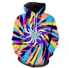 Customized Tees & Polos Rotate colourful Sailboat pattern Graffiti Art 3D Printing Hoodie Harajuku style sportswear popular hoodie street