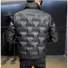 Men's Down Parkas autumn winter men's brand down jacket coat men high quality Sequins striped windproof and warm short black 231213