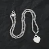 Ketting Designer Sieraden Hanger Hartvorm met diamanten 4 mm Modekettingen S Platina Goud Roos Sieraden Kerst Valentijnsdag Cadeau