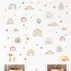 3 vellen/set Bohemen Stijl Boho Kleur Regenboog Harten Sterren Patroon Muurstickers voor Kinderkamer Baby Kinderkamer muurstickers Pvc