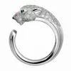 Série Panthere bague diamants marque de luxe reproductions officielles qualité supérieure anneaux dorés 18 carats design de marque nouvelle vente diamant a268K