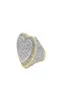 New arrived fashion two tone finger ring paved full cz stone for women men party wedding rings jewelry whole1909741