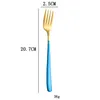 New 304 Stainless Steel Fork Korean Household Long Handle Salad Fork Steak Fruit Fork Creative Western Fork Tableware