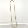 Женское ожерелье-цепочка из тонкого желтого золота 18 карат с наполнителем толщиной 3 мм, 500 мм, 20 274p