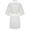 Kvinnor Sleepwear Caramel Bathrobe Bride Satinsilk Robe Women Bridal Party Sister Team Mother Shower Gift Bridesmaid Wedding Short Robes JH5668 231213