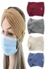 Masker anti-lek knop wollen hoofdband gebreide handgemaakte hoofdband warme herfst en winter haaraccessoires oorbescherming hoofddeksels GD8528278238
