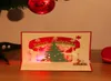 Cartes de voeux Joyeux Noël Carte avec LightMusic 3D UP Stéréo Bénédiction Arbre Amis Cadeaux de Noël Souhaits Postcard1334372