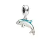 2020 New Summer Pendant Charm 925 Sterling Silver Shimmering Dolphin Dangle Charms Fit Beads Bracelets diyアクセサリーJ5580729