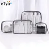 ETYA SAG COSMÉTIQUE transparent Clear Zipper Travel Make Up Case Women Makeup Beauty Organizer Tobetra Wash Bath Storage Pouch236n