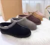 2024 Hot Men kobiety Tasman Slipper śnieżne buty owczesko skóra Plush Fur