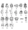 NOWOŚĆ 100% 925 STRING SREBRY FIT BRANSELETY Animals Dog Cat Robot Owl House Box Korona dla europejskich kobiet Wedding Oryginalna biżuteria mody1826505