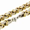 Chains 4/6/8mm Fashion Men Stainless Steel Byzantine Link Chain Necklace Silver Gold Color Hip Hop Man Punk Jewelry