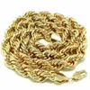 18K Gold chain necklace Metal 10mm thick 90cm long chain necklace236s