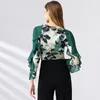 Stage Wear 2023 Ballroom Blouse Latin Dance Tops Women Modern Leotard Shirts V-neck Waltz Salsa Rumba Long-sleeved Practice Clothing