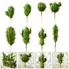 装飾的な花8 PCSクリスマスガーランド人工サボテンシミュレートされた偽の多肉植物ミニチュア植物シミュレーション