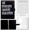 All'ingrosso 100 buste Challenge Binder Coppia Challenge Fogli Blocco note per eventi Raccoglitore in pelle PU Notebook Buste di denaro per uffici Home