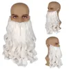 Kerstman baard pruik volledige set witte baard pruik grote baard rollenspel haar