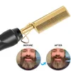 Hair Straighteners 2 in 1 Hair Straightener Beard Heat Comb Straightening Brush Hair Straight Styler Flat Irons Hair Curler Heating Brush 231213