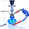 Juego de pipa de agua portátil para fumar Hookah Shisha, 10,8 pulgadas, fresco, Mini vidrio colorido, árabe, innovador, Sheesha Narguil Narghile Nargile, Kit de regalo LL