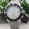 Montre de Sport pour hommes japon VK mouvement à Quartz chronographe gris chronomètres pour homme montre-bracelet analogique avec calendrier male2609