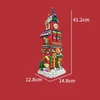 Pojazdo zabawki 2023 Creativity Winter Village Wigilna Ewa Odlicz Model Tower Building Bloks Bricks Toys Christmas Giftl231114