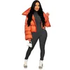 Women's Down Parkas Winter Women Fashion High necked Scarf Cotton Jacket Outerwear Warm Puffer High Collar Long Sleeve Tops Zipper Short Coat 231213