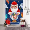 Arazzi Arazzo decorativo natalizio Albero di Babbo Natale Camino Art Wall hanging Home Holiday Sofa Sheet 231213