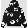 Herrdesigner denim rivar bomullskransen tröja unisex överdimensionerade hoodies mode hip hop huvtröja
