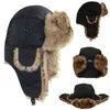 Traper Hats Men Winter Trooper Earflap ciepłe rosyjskie wodoodporne czapkę narciarską czapkę ochronę ucha 231213