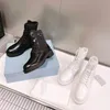 Дизайнерские сапоги ROIS Monolith Boots Calfskin Martin Shoe Ladies Platform Boot Съемный нейлоновый мешочек боевой ботинок 01