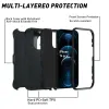 3in1 درع هجين الحالات الخلوية الوعرة حالة الدفاع عن العمل الثقيل لـ iPhone 12 13 14 15 Pro Max Samsung S22 S21 SCHRACKPROOK COVER LL