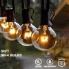 Dekoracje świąteczne 50 stóp patio światło g40 globe festoon światła Outdoor Fairy Light Retro Street Garland na wesele ogrodowe Dekoracja podwórka 231214