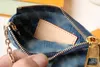 2023 New Jacquard Denim Wallet LL10A Mirror Quality Card Bag Designer Coin Key Wallet