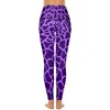 Leggings pour femmes imprimé girafe sexy violet animal push-up pantalon de yoga kawaii extensible leggins femme graphique entraînement gym collants de sport