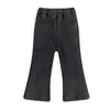 Pantalon hiver bébé fille polaire chaud enfant en bas âge Denim pantalon évasé enfants Plus velours épais décontracté infantile polyvalent jean