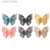 Headwear Hair Accessories Korean Version Female Frosted Double Layer Butterfly Clip Hollowed Out Crab Cl Updo Hair Ponytail Headwear Hair AccessoriesL231214