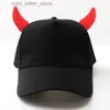 Бейсбольные кепки для мужчин и женщин, бейсбольная кепка с бычьим рогом, бейсболка в стиле хип-хоп, уличная кепка для косплея, вечерние шапки YQ231214