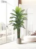 Fleurs décoratives Areca palmier Simulation plante verte grande anémone faux arbres décorations intérieures sur pied