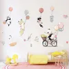 280*160cm Cartoon Animals Wall Stickers for Kids Room Lovley Panda Balloon Wallpapers Vinyl Wall Decor Bedroom House Decoration