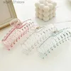 Headwear Hair Accessories 2022 Korea Fashion Ny högkvalitativ transparent 13 cm Big Hairpins Headwear For Women Girls Plastic Hair Cl Clips AccessoriesL231214