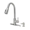 Kitchen Faucets Faucet Pull Down Sink With Soap Dispenser Satin Nickel